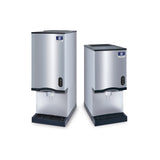 Manitowoc CNP0202 (left) and CNP0201 (right) push-lever countertop nugget ice and water dispensers side by side