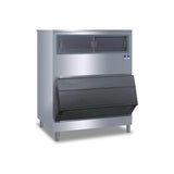 Manitowoc F1300 48-inch 994 lb stainless steel ice storage bin, front view