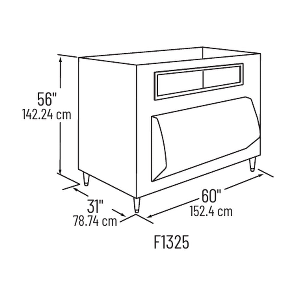 Manitowoc F1325 dimension drawing from the Manitowoc spec sheet: 60" W x 31" D x 56" H