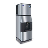 Manitowoc SFA192-161 22-inch touchless hotel ice & water dispenser, 120 lb storage, shown with an Indigo NXT ice machine on top (ice machine sold separately)