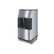 Manitowoc SPA162-161 22-inch touchless hotel ice dispenser, 120 lb storage, front angle view (ice machine sold separately)