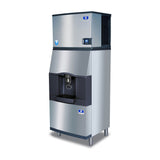 Manitowoc SPA312-161 30-inch touchless hotel ice dispenser, 180 lb storage, shown with an Indigo NXT ice machine on top (ice machine sold separately)