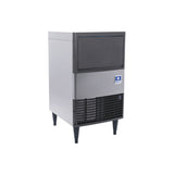 Manitowoc UDP0065A-161B NEO 65/80 compact undercounter ice machine, angled view showing the side panel and front louvers (same cabinet as the UDP0080A)