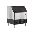 Manitowoc UDP0310A air-cooled 7/8" x 7/8" x 7/8" dice cubes undercounter ice machine with built-in 119 lb bin, front view