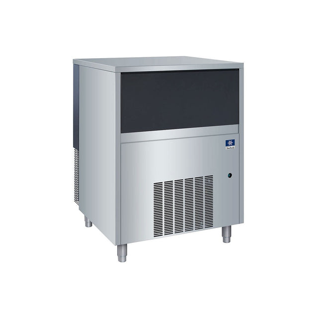 Manitowoc UNP0300A air-cooled chewable nugget ice undercounter ice machine with built-in 50 lb bin, front view