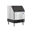 Manitowoc UYP0190A air-cooled 3/8" x 1-1/8" x 7/8" half-dice cubes undercounter ice machine with built-in 90 lb bin, front view