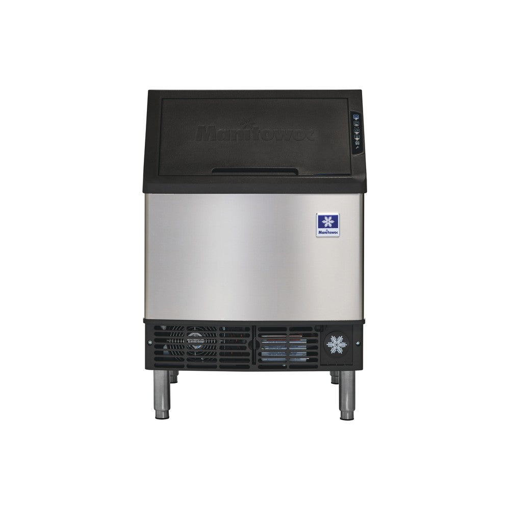 Manitowoc UYP0240A NEO 26-inch undercounter ice machine, straight-on front view showing the lid touchpad, bin door and front air intake (same 26-inch NEO cabinet used across the 140, 190 and 240 series)