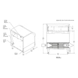 Scotsman CU3030 undercounter ice machine dimensional drawing from the spec sheet