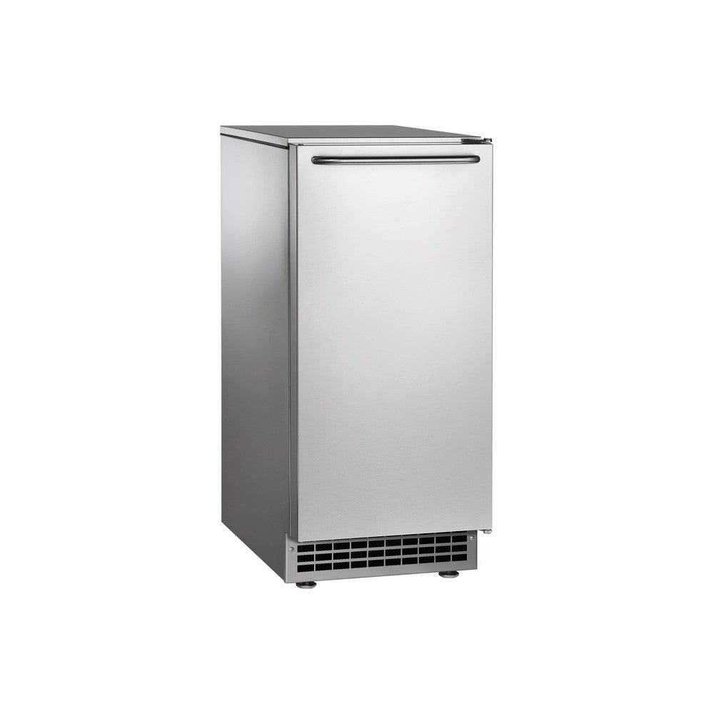 Scotsman CU50PAX-1 15-inch air-cooled gourmet cube undercounter ice machine with built-in bin, front angle view