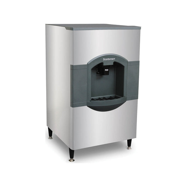 Scotsman HD30W-1 30" icevalet hotel ice dispenser with water filler, 180 lb storage, front angle view