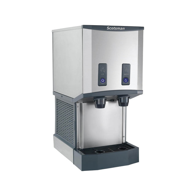 Scotsman HID312ABX-1 320 lb push-button countertop nugget ice & water dispenser, 12 lb storage, front angle view