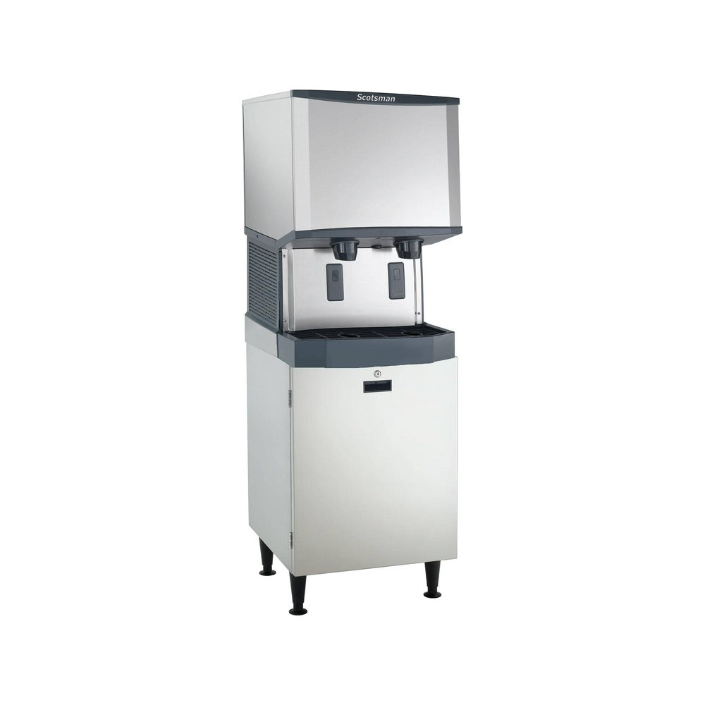 Scotsman HID525AX-1 500 lb touch-free countertop nugget ice & water dispenser, 25 lb storage, shown on optional HST21-A stand, sold separately