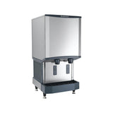 Scotsman HID540AX-1 500 lb touch-free countertop nugget ice & water dispenser, 40 lb storage, angled view on optional legs
