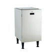Scotsman HST16-A 16.5-inch stainless steel stand for HID312 ice and water dispensers, with locking door, front angle view