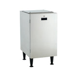 Scotsman HST16-A 16.5-inch stainless steel stand for HID312 ice and water dispensers, with locking door, front angle view