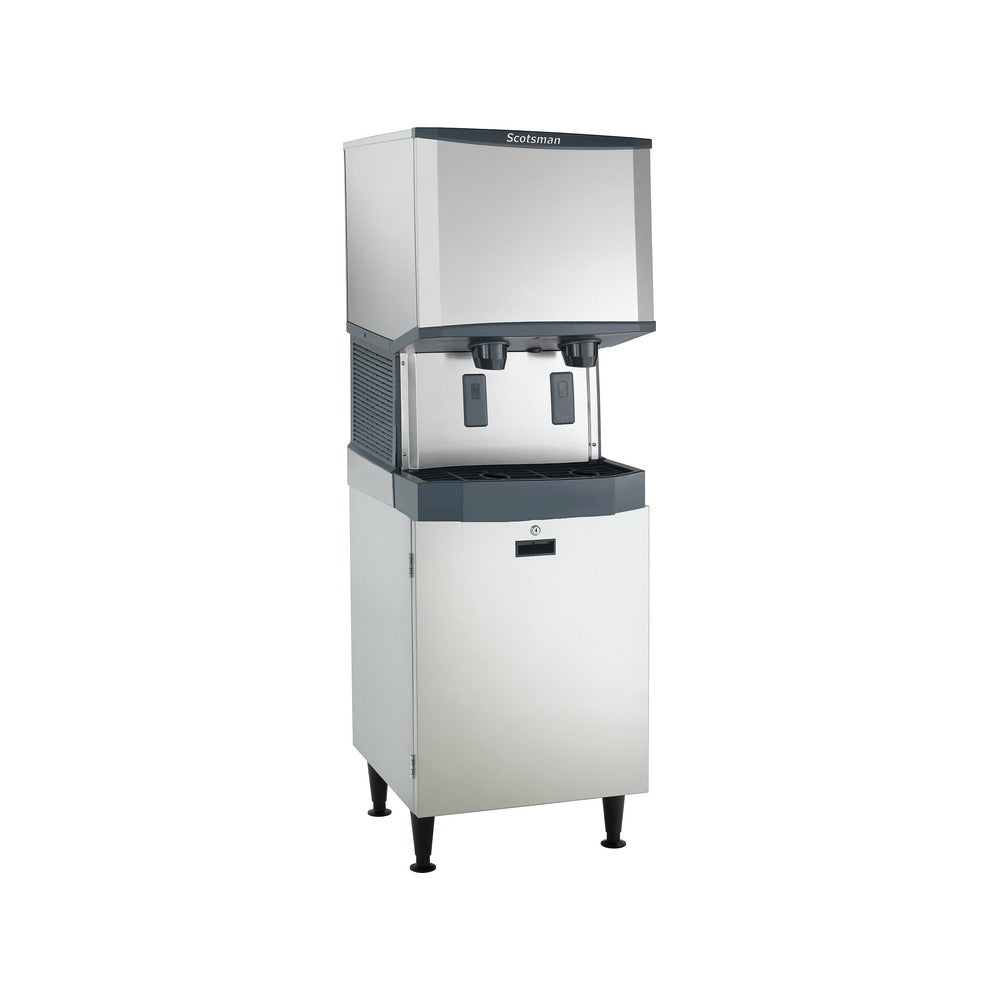 Scotsman HST21-A 21.5-inch stainless steel stand for HID525 and HID540 ice and water dispensers, with locking door, shown with HID525 dispenser, sold separately