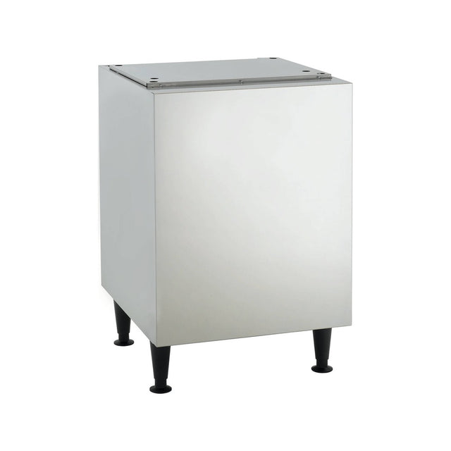 Scotsman HST21B-A 21.5-inch stainless steel stand for HID525 and HID540 ice and water dispensers, basic version, front angle view
