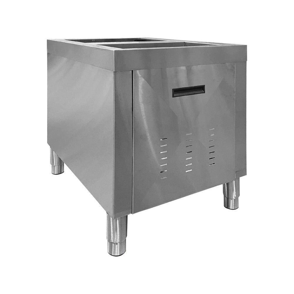 Scotsman IODST30 30" stainless steel stand for iod200 and iod250 ice dispensers, front angle view