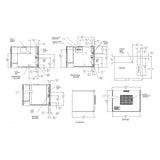 Scotsman MC0330 Prodigy ELITE dimensional drawing from the spec sheet: back, side, plan and front views