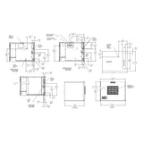 Scotsman MC0630 Prodigy ELITE dimensional drawing from the spec sheet: back, side, plan and front views