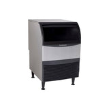 Scotsman UC2724SWX-1 undercounter ice machine with the bin door open (UC2724MWX-1 shown, same cabinet)