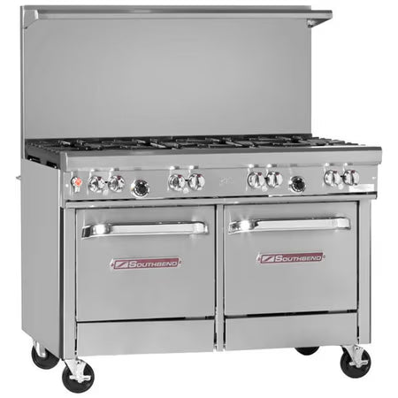 Southbend 4481EE, 8 Burner Gas Restaurant Range, 2 Space Saver Ovens, 354,000 BTU