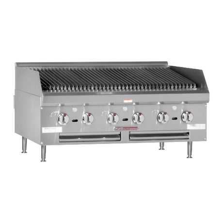 Southbend HDC-24 24" heavy duty countertop radiant gas charbroiler, front view
