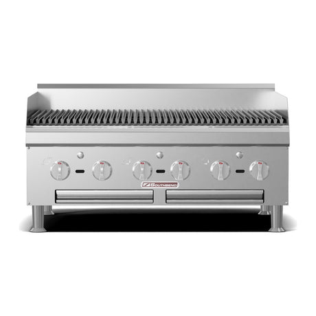 Southbend HDC-36 36" heavy duty countertop radiant gas charbroiler, front view