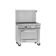 Southbend S36D 36" gas restaurant range with 6 open burners, standard oven, front view
