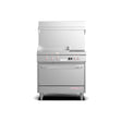 Southbend S36D-2GL 36" gas restaurant range with 2 open burners and a 24" manual griddle on the left, standard oven, front view