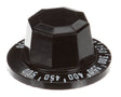 Tri-Star AS-340294, Thermostat Dial Knob, Convection Oven, 200-500°F/Off, Black