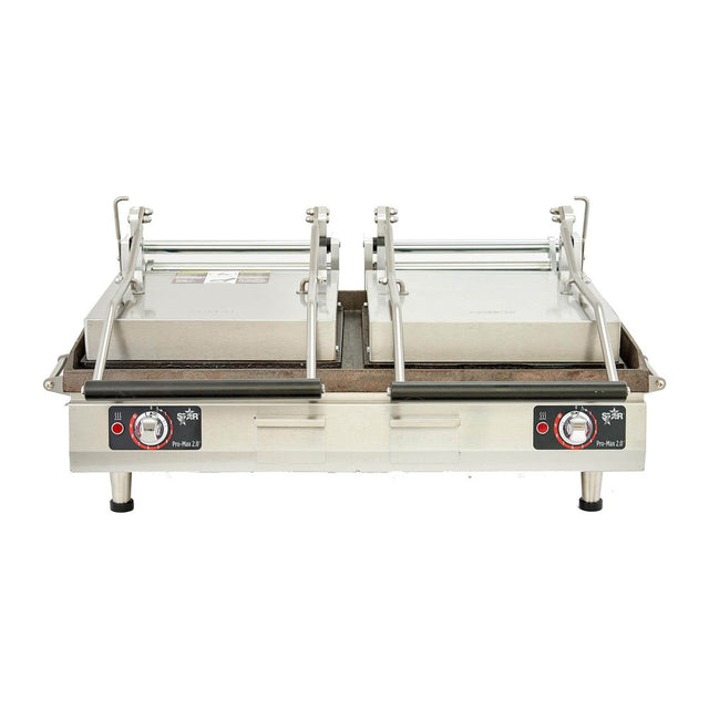 Star PGC28I 29" double panini grill with grooved cast iron plates