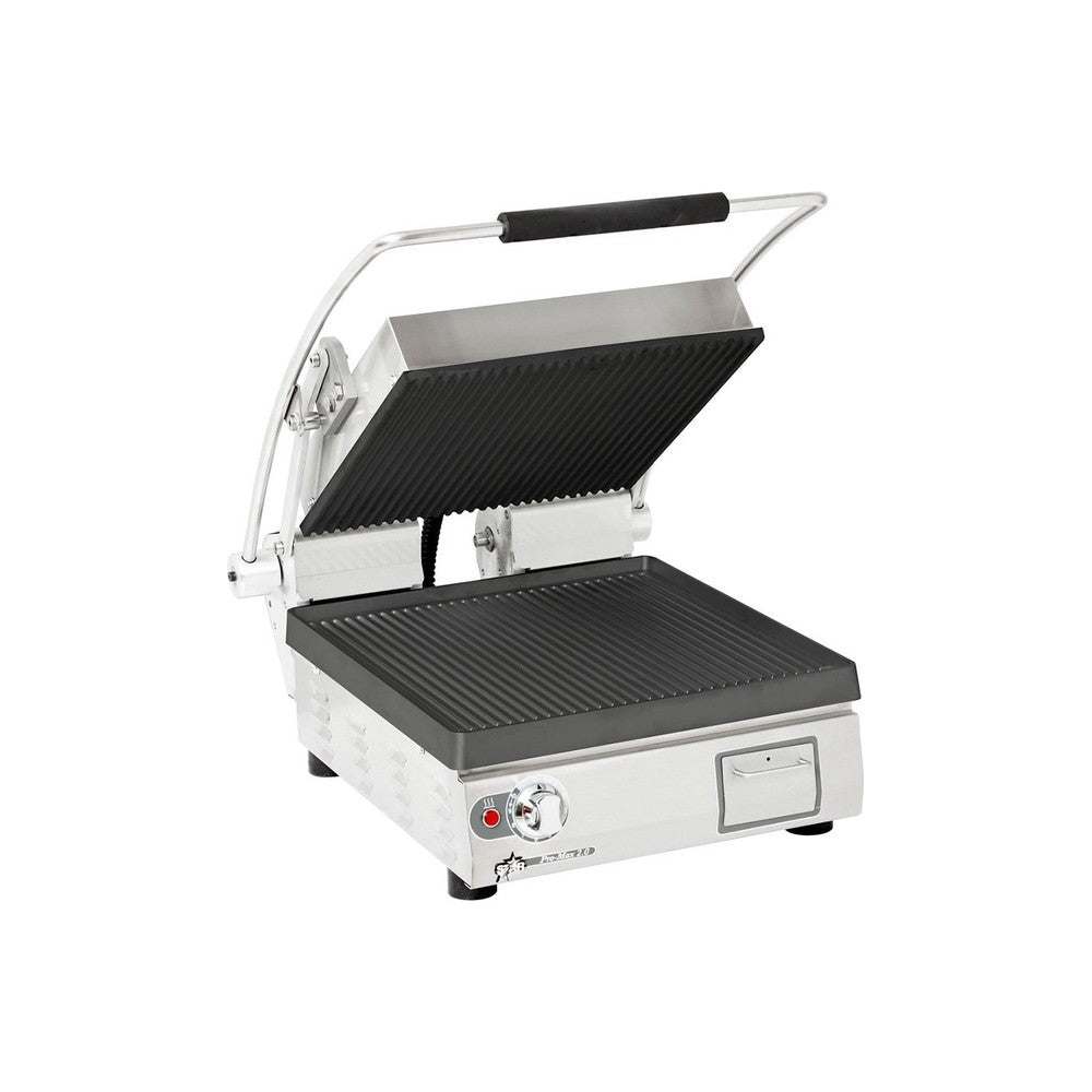Star PGT14I 14" single panini grill with grooved cast iron plates