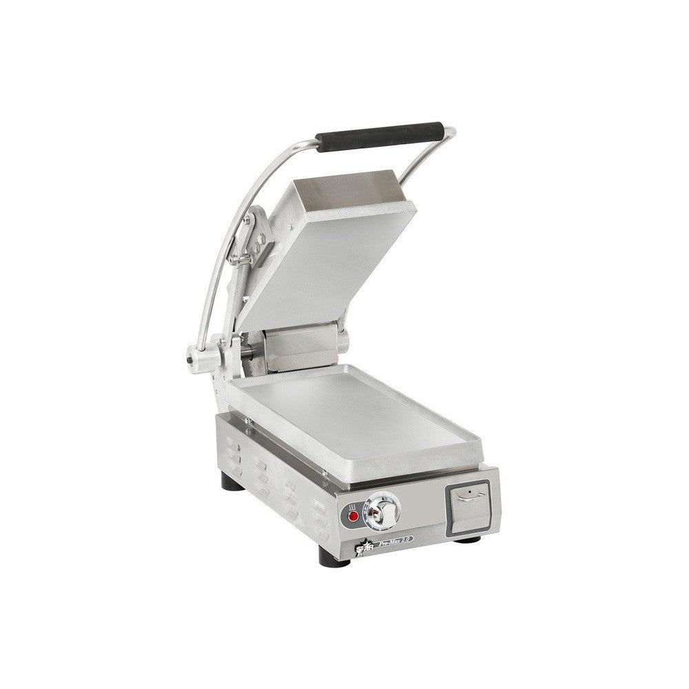 Star PST7A-120V 7" single panini grill with smooth aluminum plates