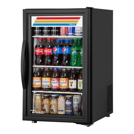 True GDM-06-34-HC~TSL01 20-1/2" 1 Swing Glass Door Countertop Refrigerated Merchandiser (black), doors closed