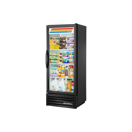 True GDM-12-HC~TSL01 24-7/8" 1 glass swing door merchandiser refrigerator, front view with doors closed