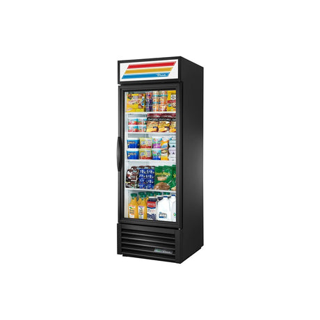 True GDM-23-HC~TSL01 27" 1 glass swing door merchandiser refrigerator, front view with doors closed