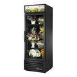 True GDM-23FC-HC~TSL01 27" 1 Swing Glass Door Floral Case Refrigerator (black), doors closed