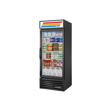 True GDM-26-HC~TSL01 30" 1 glass swing door merchandiser refrigerator, front view with doors closed