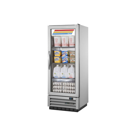 True T-12G-HC~FGD01 24-7/8" 1 glass swing door reach-in refrigerator, front view with doors closed
