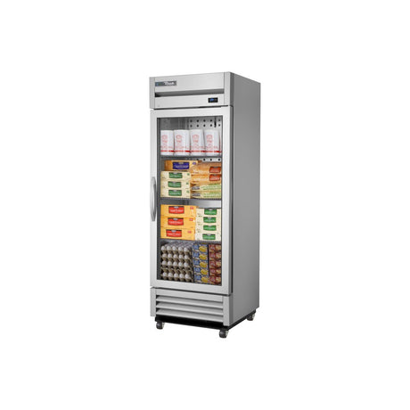 True T-19G-HC~FGD01 27" 1 glass swing door reach-in refrigerator, front view with doors closed