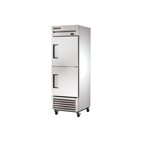 True T-23-2-HC 27 inch 2 solid half door reach-in refrigerator, front view, doors closed