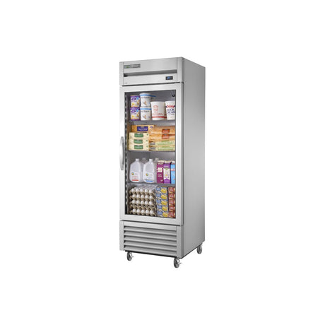True T-23G-HC~FGD01 27" 1 glass swing door reach-in refrigerator, front view with doors closed