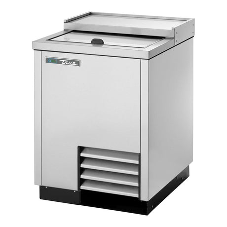 True T-24-GC-S-HC 24-1/2" 1 Lid Glass & Plate Chiller/Froster (stainless), lids closed