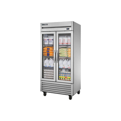 True T-35G-HC~FGD01 39-5/8" 2 glass swing door reach-in refrigerator, front view with doors closed
