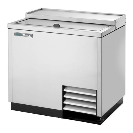 True T-36-GC-S-HC 36-3/4" 1 Lid Glass & Plate Chiller/Froster (stainless), lids closed