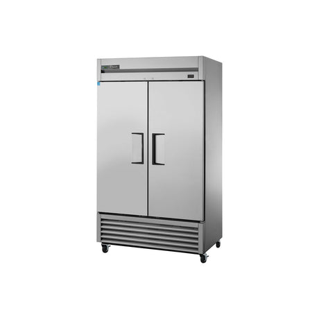 True T-43F-HC 47" 2 solid door reach-in freezer, front view with doors closed