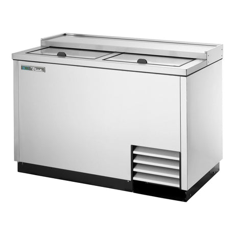 True T-50-GC-S-HC 49-5/8" 2 Lid Glass & Plate Chiller/Froster (stainless), lids closed