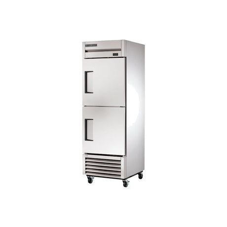 True TS-23-2-HC 27 inch 2 solid half door reach-in refrigerator, front view, doors closed