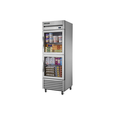True TS-23G-2-HC~FGD01 27" 2 glass swing half door reach-in refrigerator, front view with doors closed